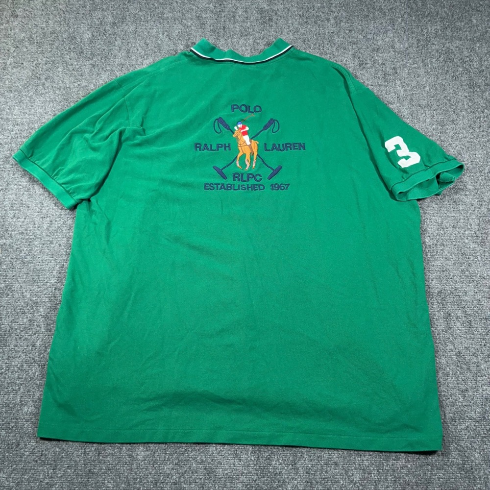Polo Ralph Lauren Big & Tall Polo Shirt Mens 3XLT Crest Pony Green Embroidered